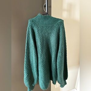 Green oversized sweater